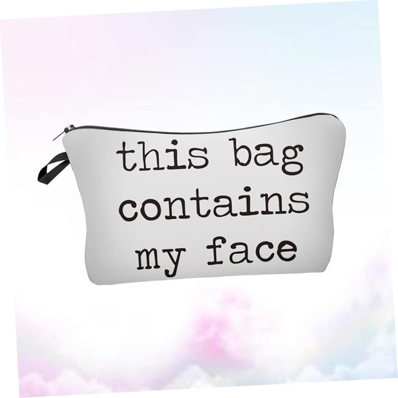 POPETPOP Black Cosmetic Pouch Zipper Makeup Bag For Women Travel Toiletries - Image 3